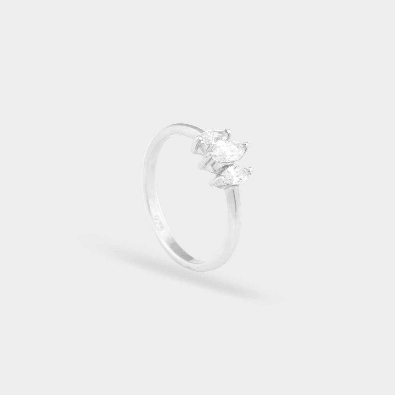 Triple Marquis Ring - 930 Recycled Silver